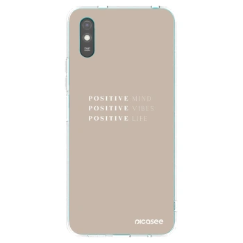 Picasee átlátszó szilikon tok az alábbi mobiltelefonokra Xiaomi Redmi 9AT - Positive Vibes