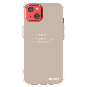 Picasee átlátszó szilikon tok az alábbi mobiltelefonokra Apple iPhone 13 - Positive Vibes