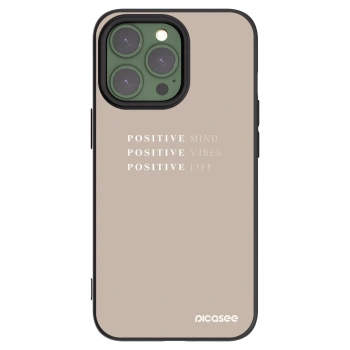 Picasee fekete szilikon tok az alábbi mobiltelefonokra Apple iPhone 13 Pro - Positive Vibes
