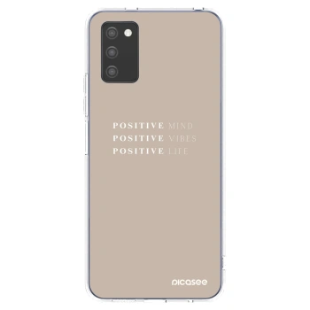 Picasee átlátszó szilikon tok az alábbi mobiltelefonokra Samsung Galaxy A02s A025G - Positive Vibes