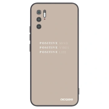Picasee fekete szilikon tok az alábbi mobiltelefonokra Xiaomi Poco M3 Pro 5G - Positive Vibes