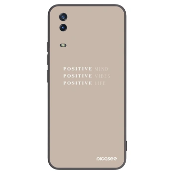 Picasee fekete szilikon tok az alábbi mobiltelefonokra Vivo Y11s - Positive Vibes