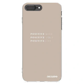 Picasee átlátszó szilikon tok az alábbi mobiltelefonokra Apple iPhone 7 Plus - Positive Vibes