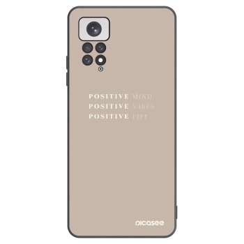 Picasee fekete szilikon tok az alábbi mobiltelefonokra Xiaomi Redmi Note 11 - Positive Vibes