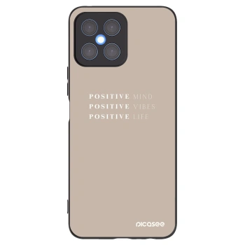 Picasee fekete szilikon tok az alábbi mobiltelefonokra Honor X8 4G - Positive Vibes