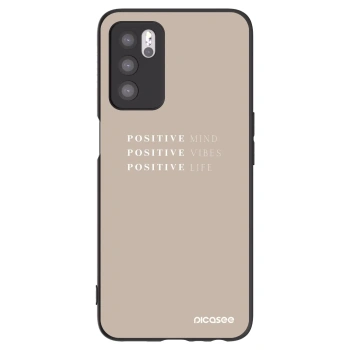 Picasee fekete szilikon tok az alábbi mobiltelefonokra OPPO A16s - Positive Vibes