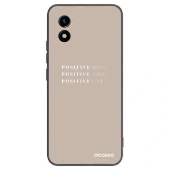 Picasee fekete szilikon tok az alábbi mobiltelefonokra Vivo Y01 - Positive Vibes