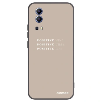 Picasee fekete szilikon tok az alábbi mobiltelefonokra Vivo Y52 5G - Positive Vibes