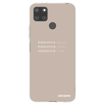 Picasee átlátszó szilikon tok az alábbi mobiltelefonokra Realme C21Y - Positive Vibes