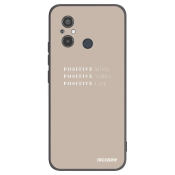 Picasee fekete szilikon tok az alábbi mobiltelefonokra Xiaomi Redmi 12C - Positive Vibes