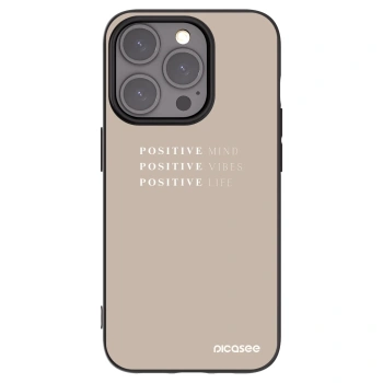 Picasee fekete szilikon tok az alábbi mobiltelefonokra Apple iPhone 15 Pro - Positive Vibes