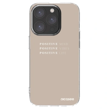 Picasee átlátszó szilikon tok az alábbi mobiltelefonokra Apple iPhone 15 Pro - Positive Vibes