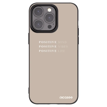 Picasee fekete szilikon tok az alábbi mobiltelefonokra Apple iPhone 15 Pro Max - Positive Vibes