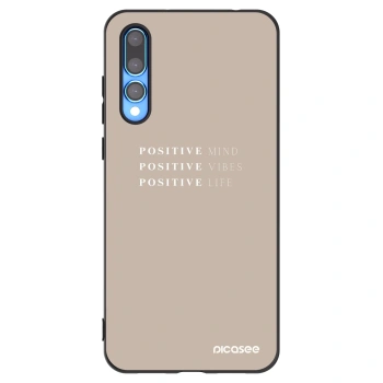 Picasee fekete szilikon tok az alábbi mobiltelefonokra Huawei P20 Pro - Positive Vibes