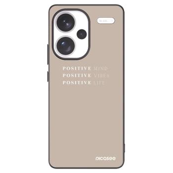 Picasee fekete szilikon tok az alábbi mobiltelefonokra Xiaomi Redmi Note 13 Pro+ 5G - Positive Vibes