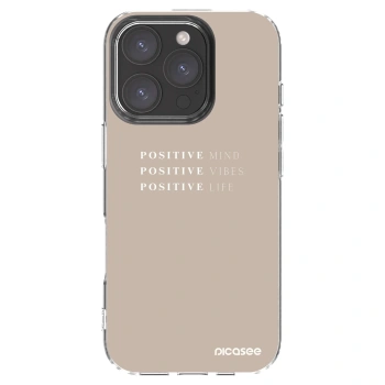 Picasee átlátszó szilikon tok az alábbi mobiltelefonokra Apple iPhone 16 Pro - Positive Vibes
