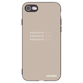 Picasee fekete szilikon tok az alábbi mobiltelefonokra Apple iPhone 8 - Positive Vibes