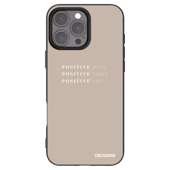 Picasee fekete szilikon tok az alábbi mobiltelefonokra Apple iPhone 16 Pro Max - Positive Vibes
