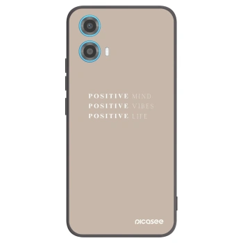 Picasee fekete szilikon tok az alábbi mobiltelefonokra Motorola Moto G34 5G - Positive Vibes
