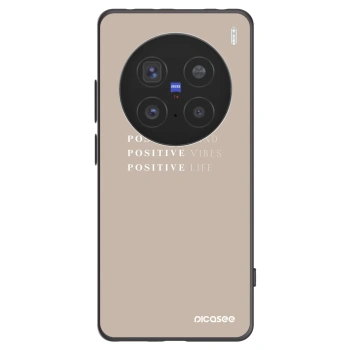 Picasee fekete szilikon tok az alábbi mobiltelefonokra Vivo X200 Pro - Positive Vibes