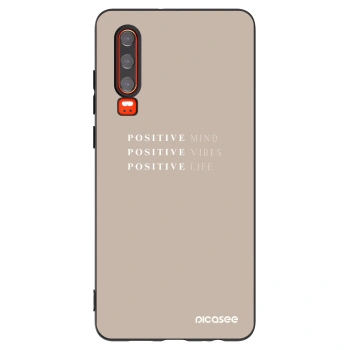 Picasee fekete szilikon tok az alábbi mobiltelefonokra Huawei P30 - Positive Vibes