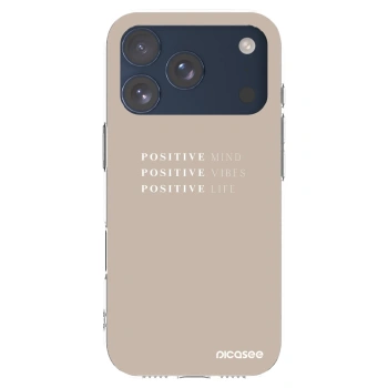 Picasee átlátszó szilikon tok az alábbi mobiltelefonokra Apple iPhone 17 Pro - Positive Vibes