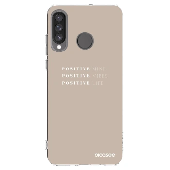 Picasee átlátszó szilikon tok az alábbi mobiltelefonokra Huawei P30 Lite - Positive Vibes