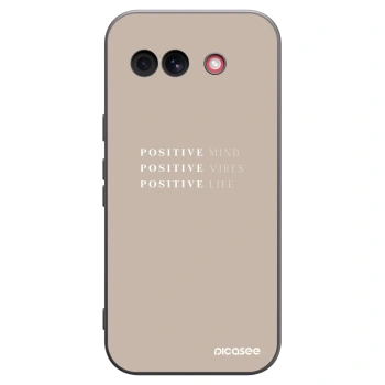 Picasee fekete szilikon tok az alábbi mobiltelefonokra Google Pixel 10a - Positive Vibes