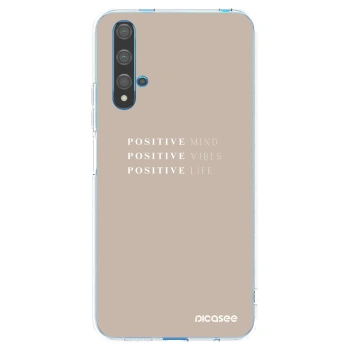 Picasee átlátszó szilikon tok az alábbi mobiltelefonokra Huawei Nova 5T - Positive Vibes