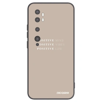 Picasee fekete szilikon tok az alábbi mobiltelefonokra Xiaomi Mi Note 10 (Pro) - Positive Vibes