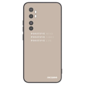 Picasee fekete szilikon tok az alábbi mobiltelefonokra Xiaomi Mi Note 10 Lite - Positive Vibes