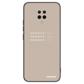 Picasee fekete szilikon tok az alábbi mobiltelefonokra Xiaomi Redmi Note 9S - Positive Vibes