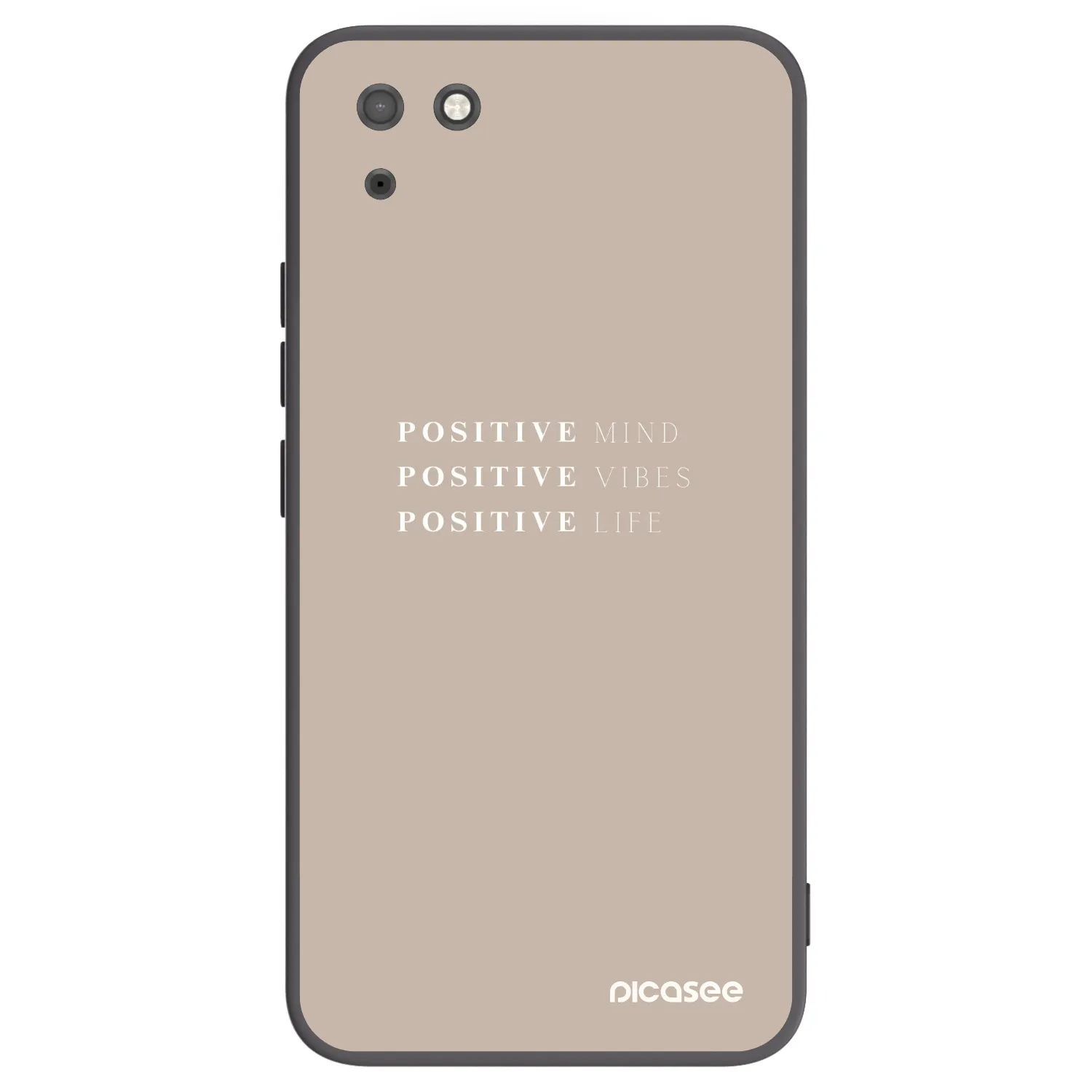 Picasee fekete szilikon tok az alábbi mobiltelefonokra Huawei Y5P - Positive Vibes