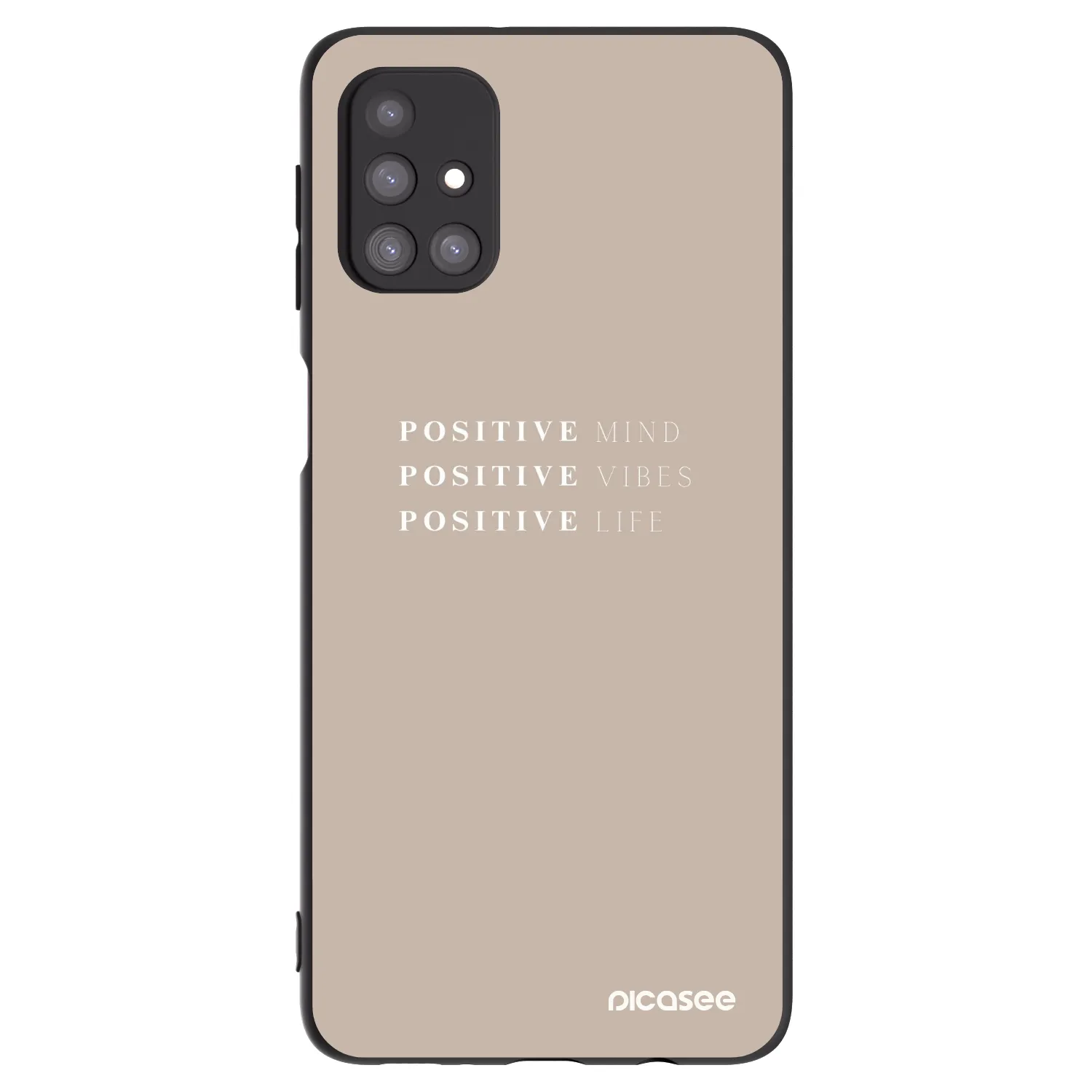 Picasee fekete szilikon tok az alábbi mobiltelefonokra Samsung Galaxy M31s - Positive Vibes