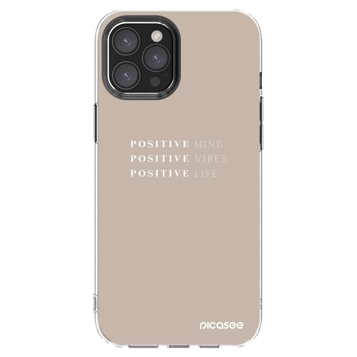 Picasee átlátszó szilikon tok az alábbi mobiltelefonokra Apple iPhone 12 Pro Max - Positive Vibes