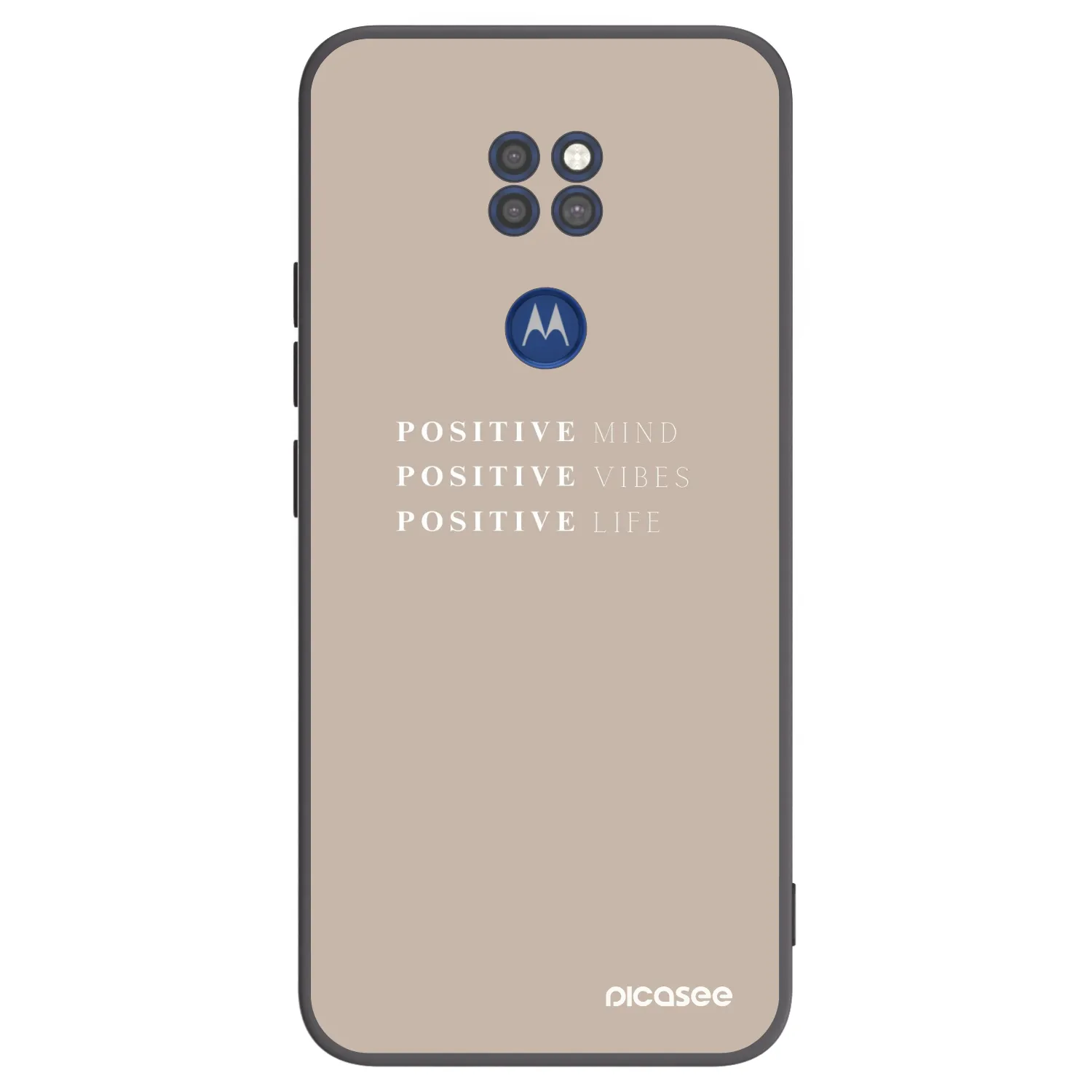 Picasee fekete szilikon tok az alábbi mobiltelefonokra Motorola Moto G9 Play - Positive Vibes