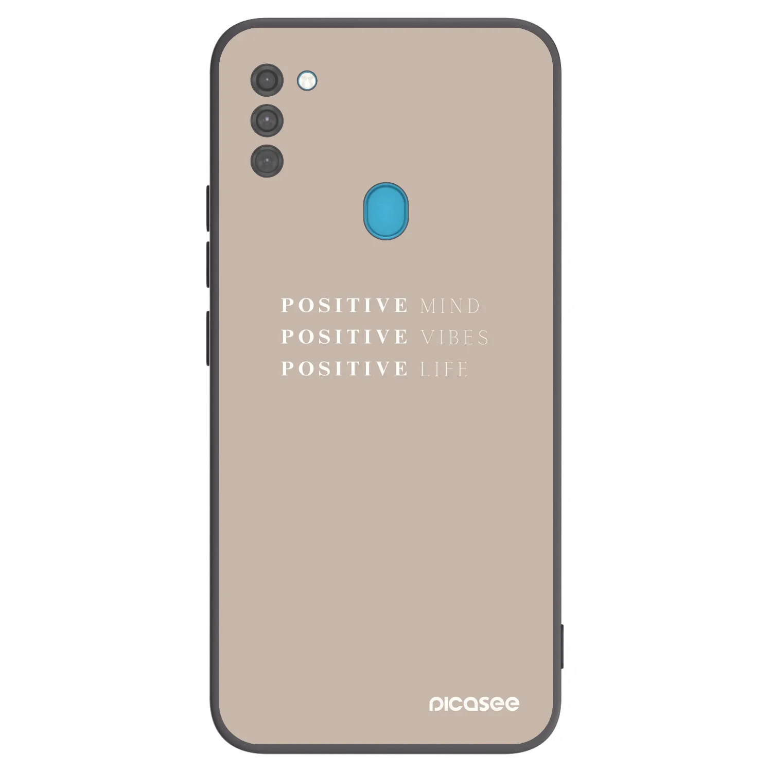 Picasee fekete szilikon tok az alábbi mobiltelefonokra Samsung Galaxy M11 - Positive Vibes