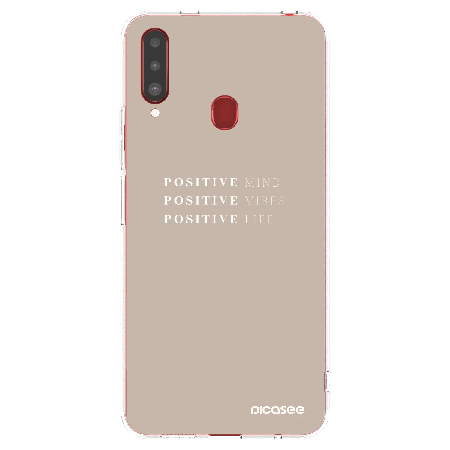 Picasee átlátszó szilikon tok az alábbi mobiltelefonokra Samsung Galaxy A20s - Positive Vibes