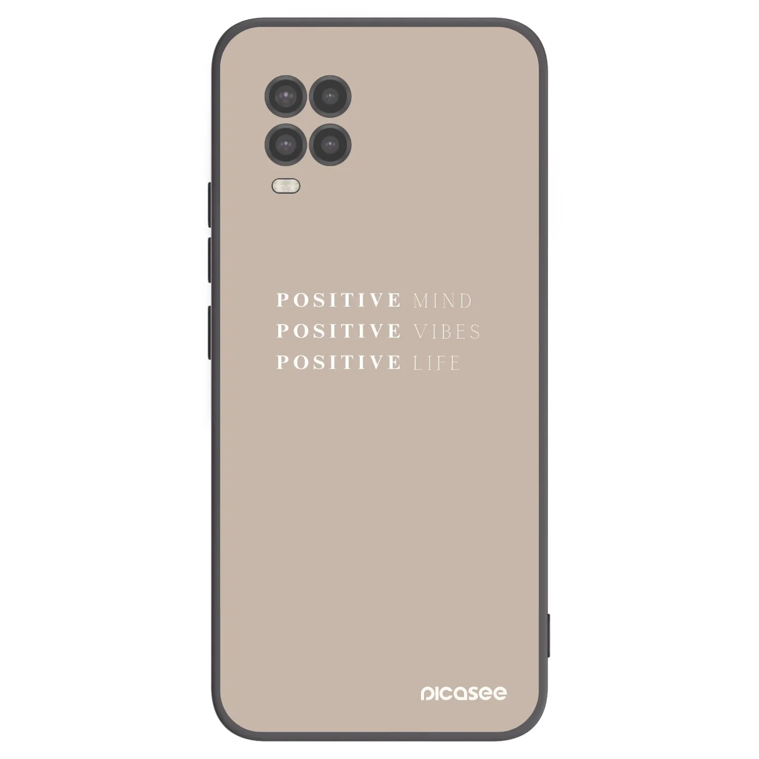 Picasee fekete szilikon tok az alábbi mobiltelefonokra Xiaomi Mi 10 Lite - Positive Vibes