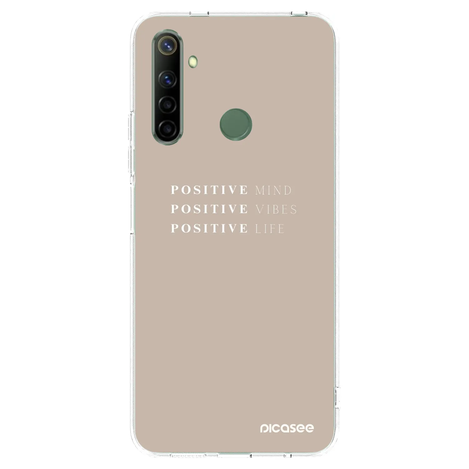 Picasee átlátszó szilikon tok az alábbi mobiltelefonokra Realme 6i - Positive Vibes