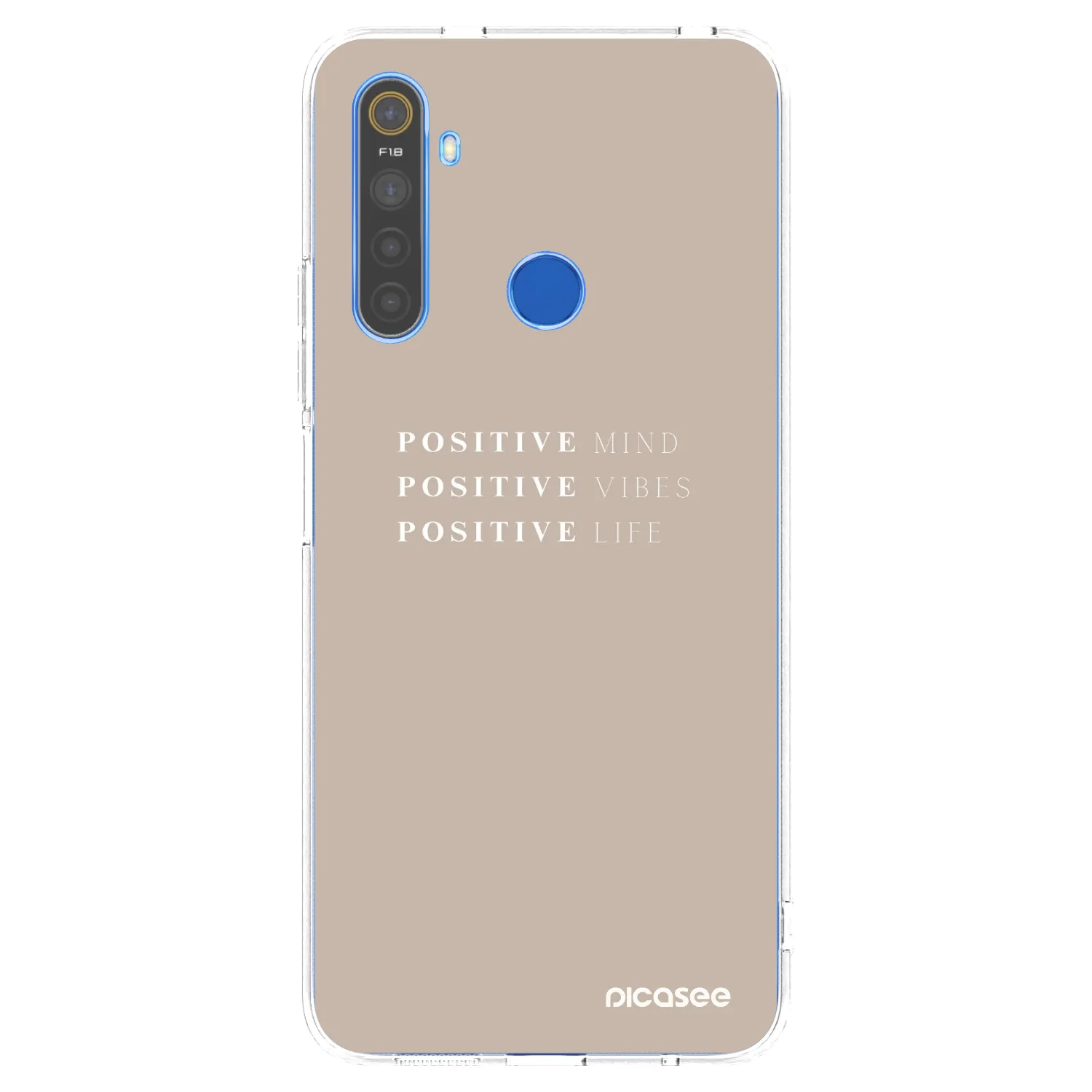 Picasee átlátszó szilikon tok az alábbi mobiltelefonokra Realme 5 - Positive Vibes
