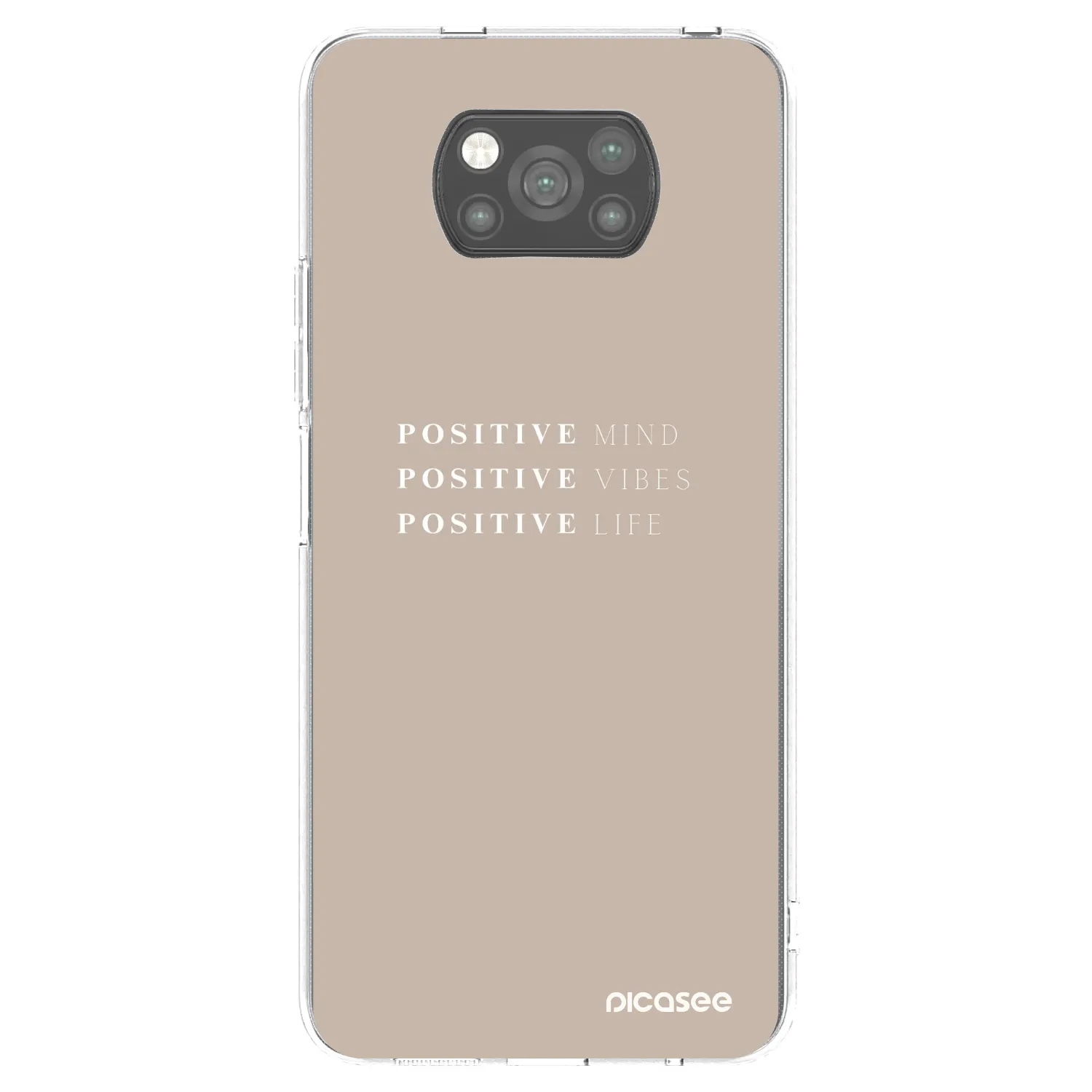 Picasee fekete szilikon tok az alábbi mobiltelefonokra Xiaomi Poco X3 Pro - Positive Vibes