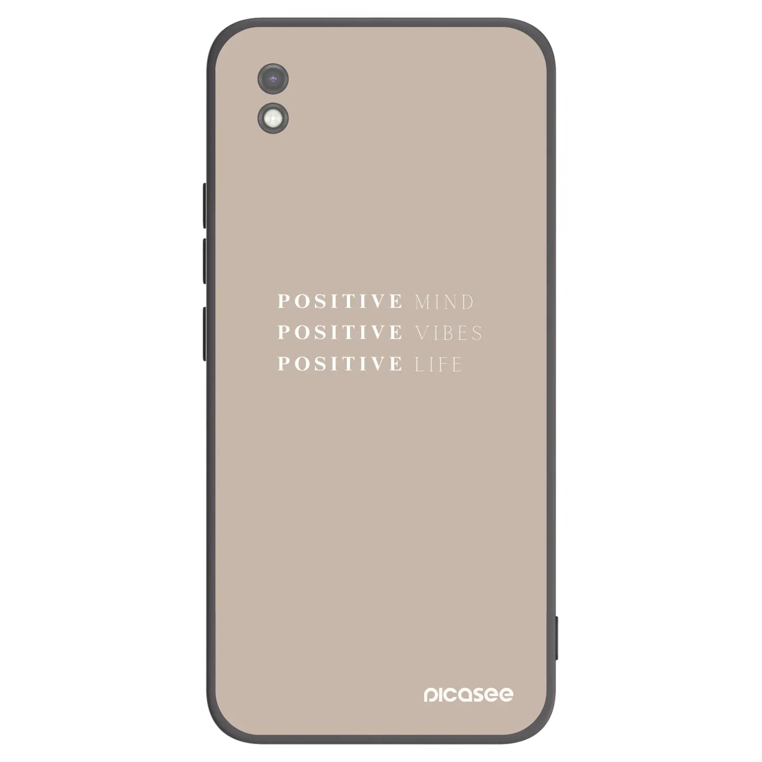 Picasee fekete szilikon tok az alábbi mobiltelefonokra Xiaomi Redmi 9AT - Positive Vibes