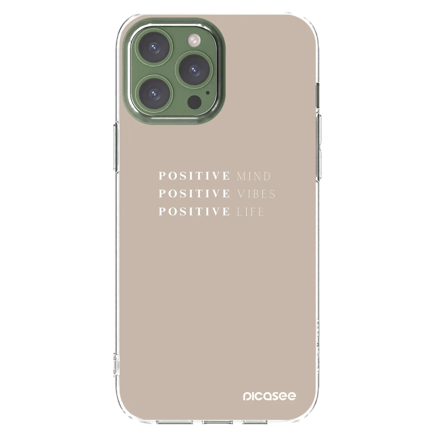 Picasee átlátszó szilikon tok az alábbi mobiltelefonokra Apple iPhone 13 Pro Max - Positive Vibes