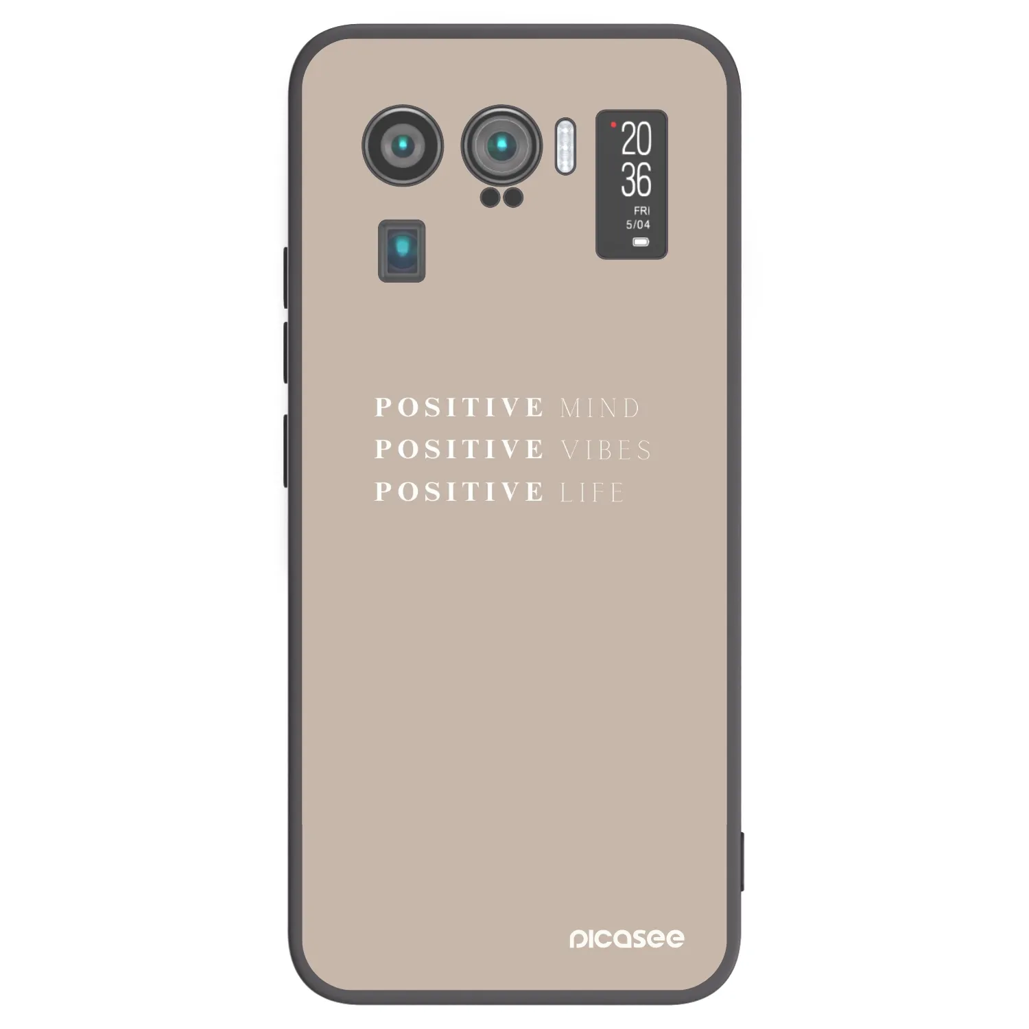 Picasee fekete szilikon tok az alábbi mobiltelefonokra Xiaomi Mi 11 Ultra - Positive Vibes