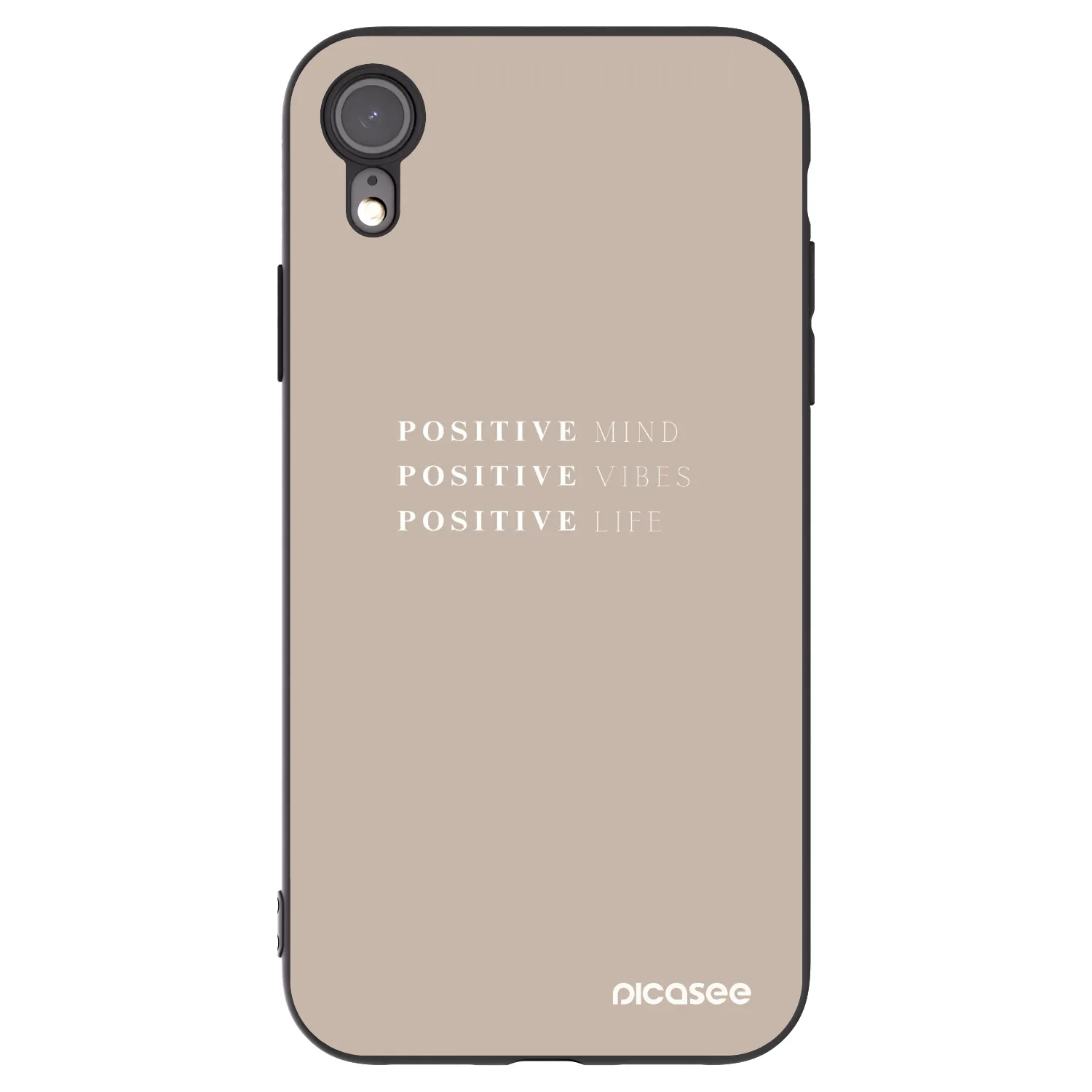 Picasee fekete szilikon tok az alábbi mobiltelefonokra Apple iPhone 6 Plus/6S Plus - Positive Vibes