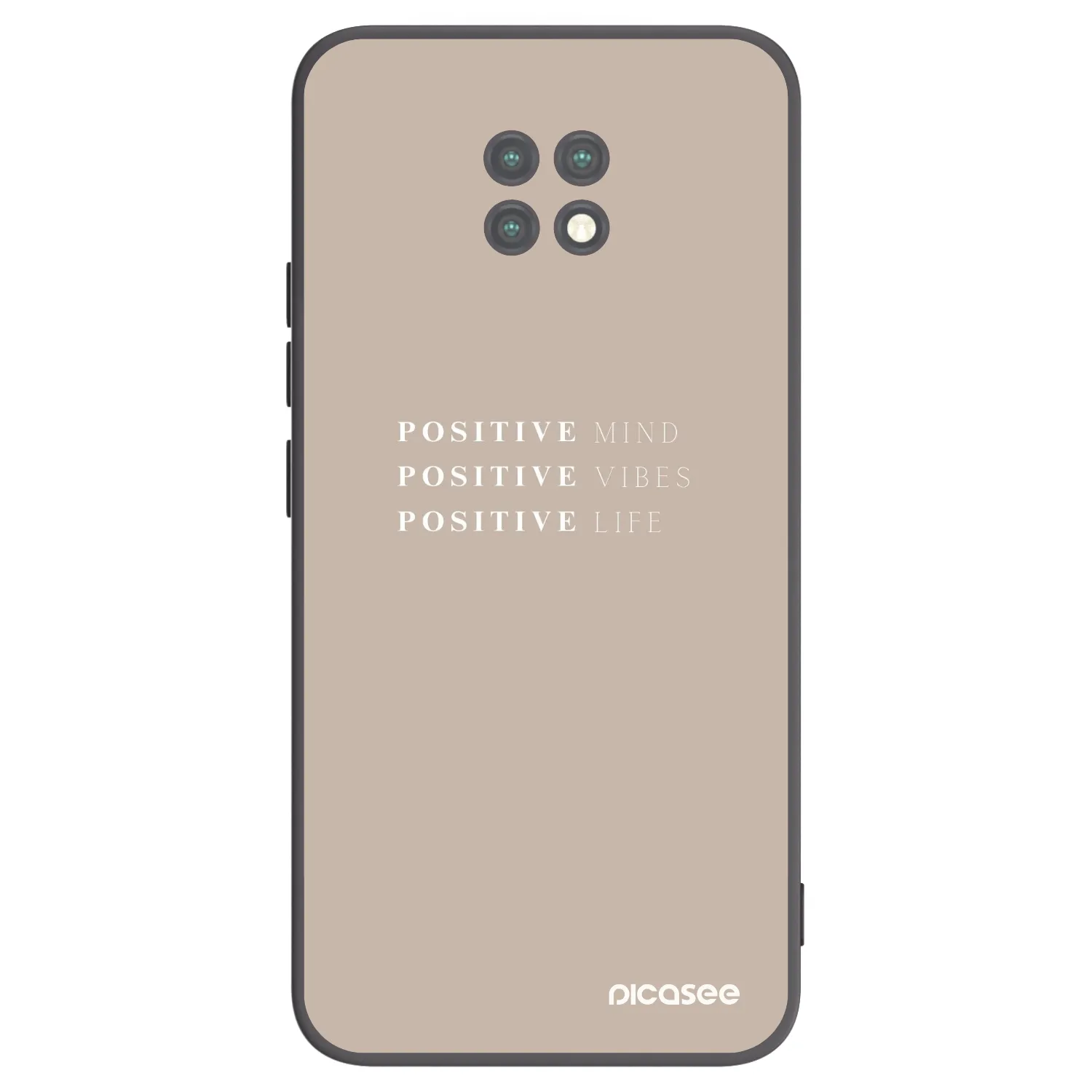 Picasee fekete szilikon tok az alábbi mobiltelefonokra Xiaomi Redmi Note 9T - Positive Vibes