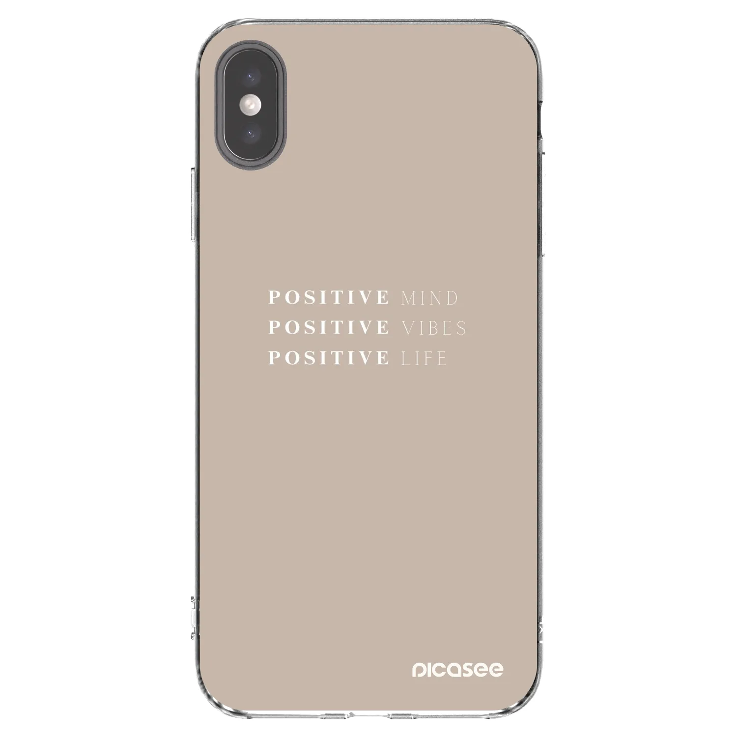 Picasee átlátszó szilikon tok az alábbi mobiltelefonokra Apple iPhone XS Max - Positive Vibes