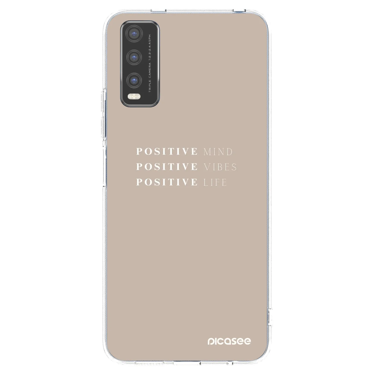 Picasee átlátszó szilikon tok az alábbi mobiltelefonokra Vivo Y20s - Positive Vibes