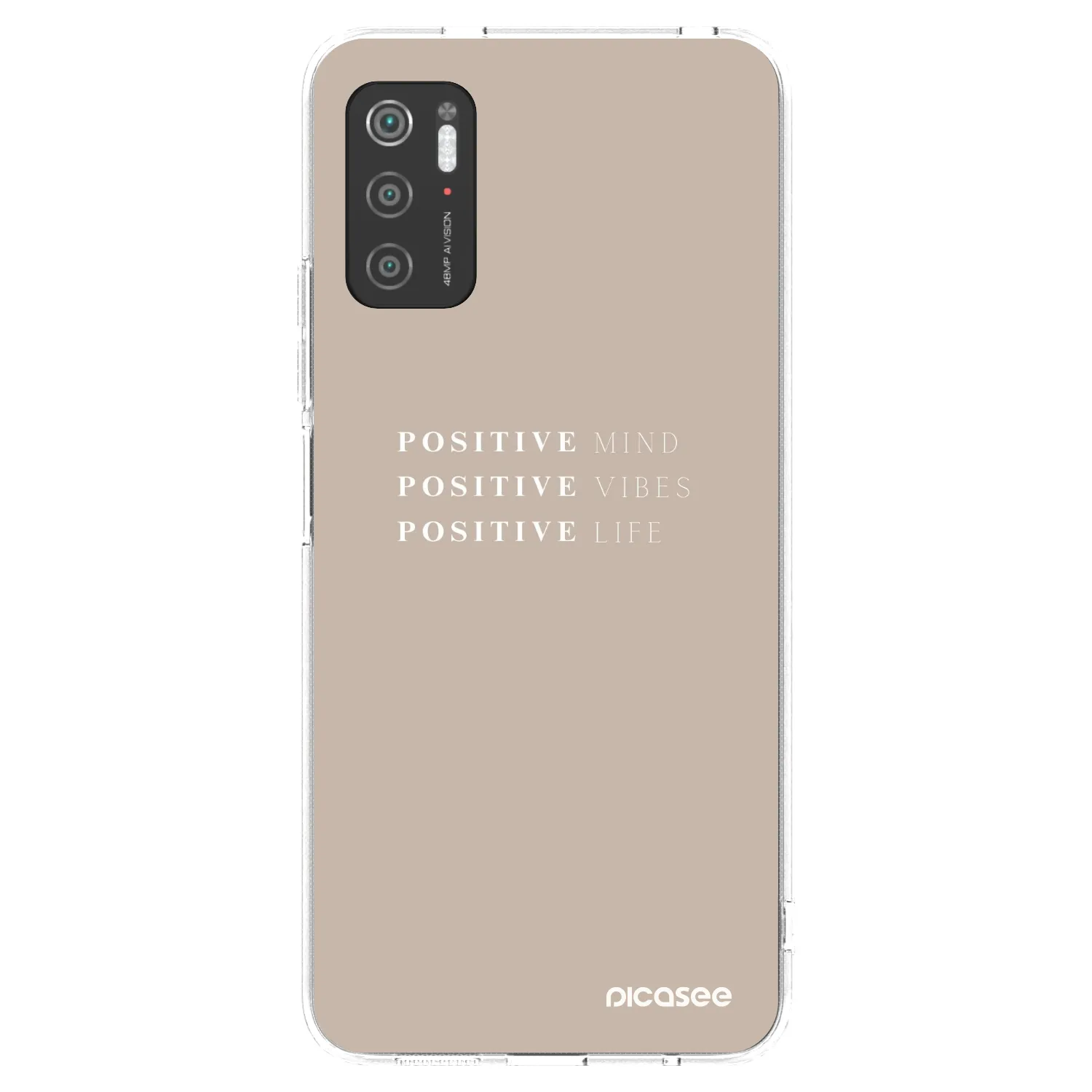 Picasee átlátszó szilikon tok az alábbi mobiltelefonokra Xiaomi Poco M3 Pro 5G - Positive Vibes